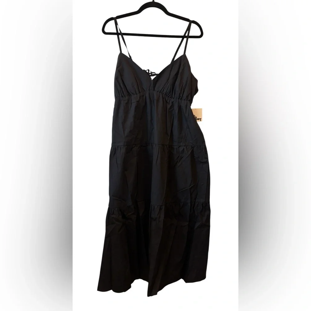 NWT Tiered Cotton Midi Cottagecore Coquette Dark Fairy Witch Goth Y2K Dress - Picture 4 of 6